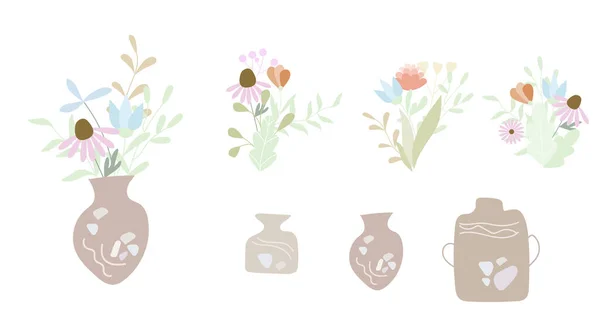 Virágokat Növényeket Vektor Illusztráció — Stock Vector