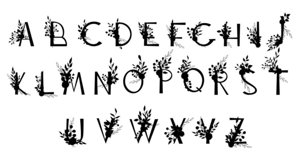 Set Van Vector Lettertype Moderne Kalligrafie — Stockvector