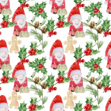 Güzel Noel arkaplanının suluboya çizimi 