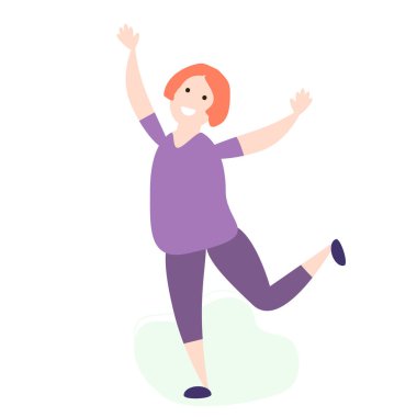 young woman dancing in the city vector illustration design