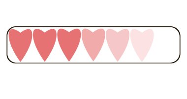 Kırmızı kalp hızının vektör illüstrasyonu