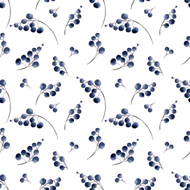 Güzel böğürtlen suluboya çizimi.