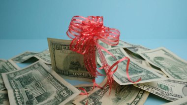 Amerikan doları banknotlar ve selamlar.