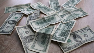 Amerikan doları banknotları, kapatın.