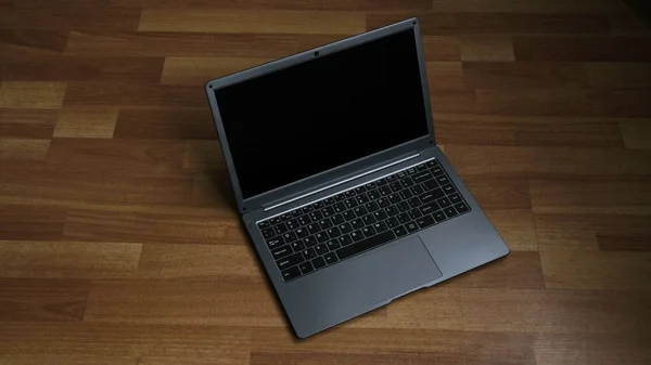 Modern Laptop Floor Home Office — Stock Photo, Image