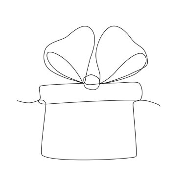 Bir hediye kutusunun vektör illüstrasyonu