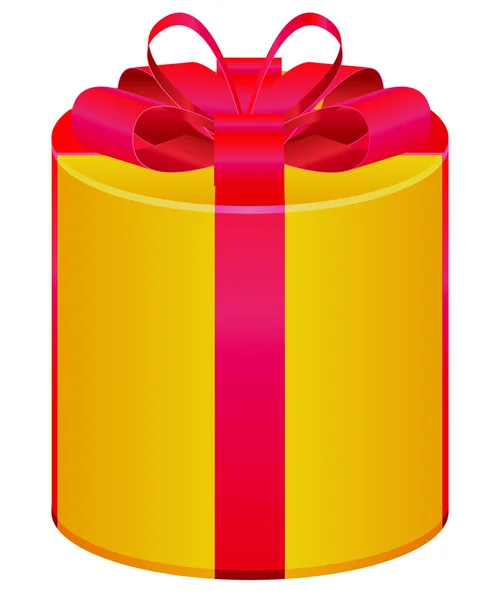 Round Cylinder Gift Box — Stock Vector