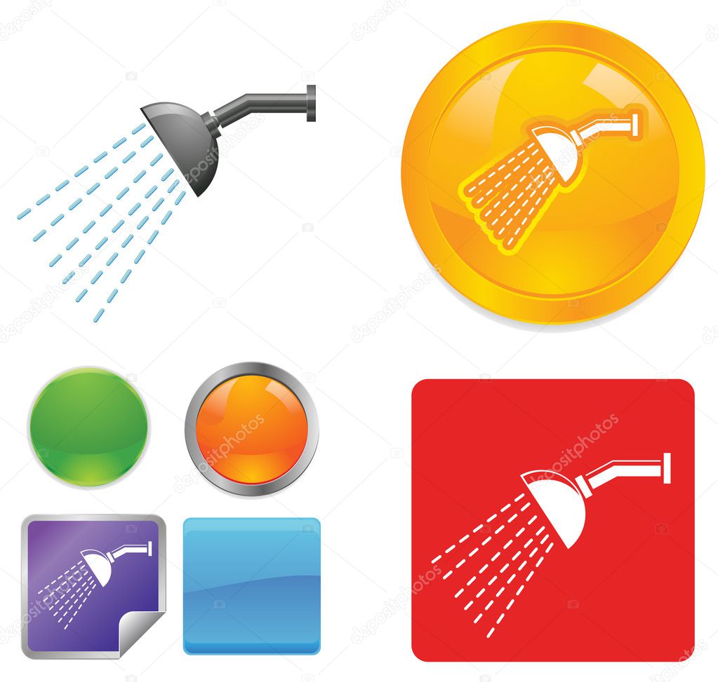 Shower vector icons