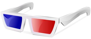 3D Eye Glasses on white