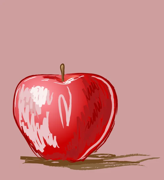 Szkic jabłko — Zdjęcie stockowe