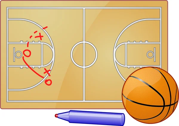 Basket-ball et plan tactique — Photo