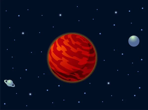 描画赤い惑星 — ストック写真