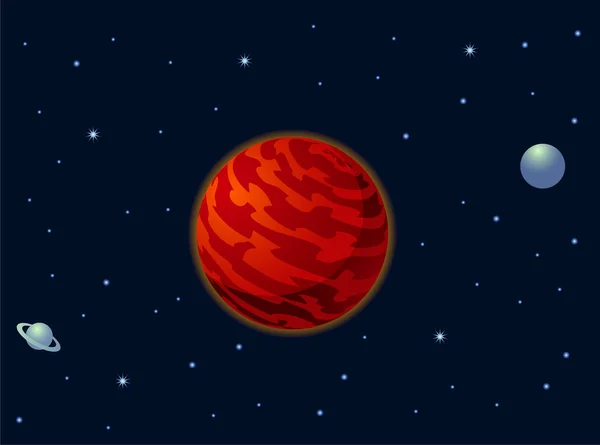 Röda planeten ritning — Stockfoto