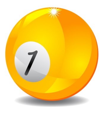 1 numaralı bilardo topu