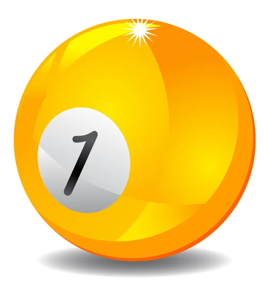 Number 1 Billiard Ball — Stock Photo, Image