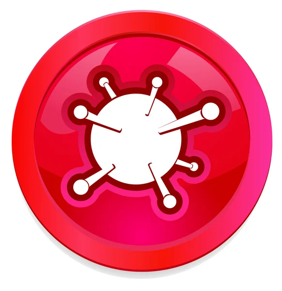 Virus botón web — Foto de Stock