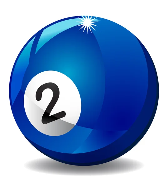 Number 2 Billiard Ball — Stock Photo, Image