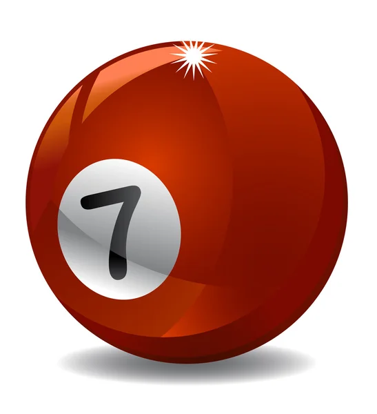 Number 7 Billiard Ball — Stock Photo, Image