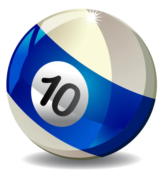 Number 10 Billiard Ball — Stock Photo, Image