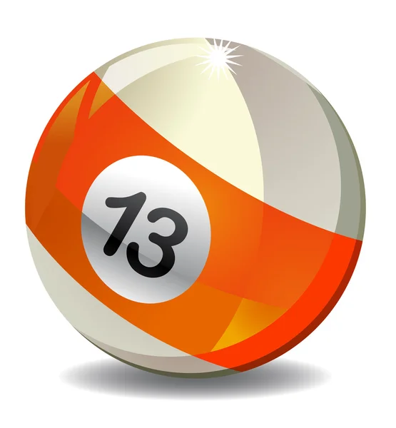 Number 13 Billiard Ball — Stock Photo, Image