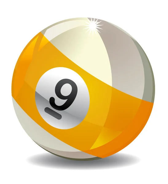 Number 9 Billiard Ball — Stock Photo, Image
