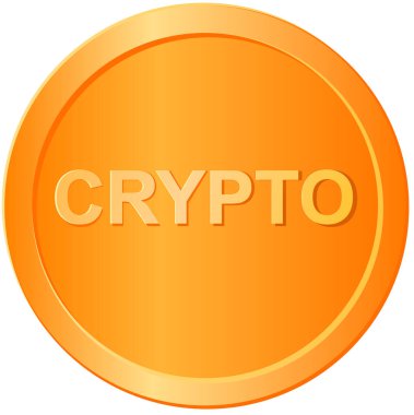 Şifreli sikke vektör simgesi