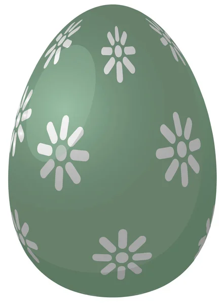 绿色复活节彩蛋 花纹图案设计 — 图库矢量图片
