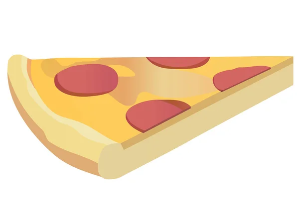 Une Tranche Vecteur Pizza — Image vectorielle