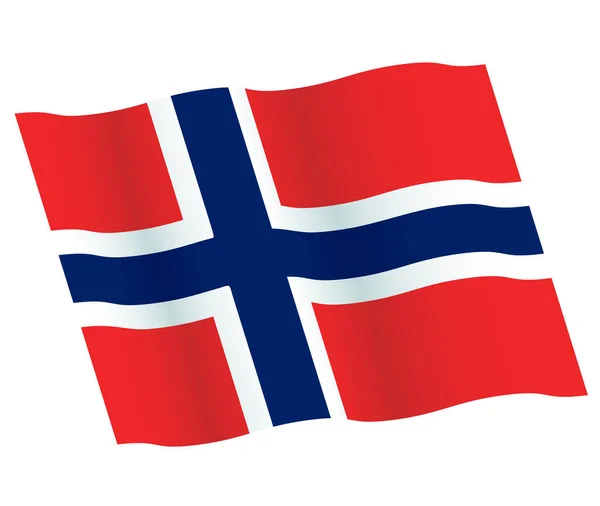 Διάνυσμα Σημαίας Νορβηγίας Νορβηγίας — Διανυσματικό Αρχείο