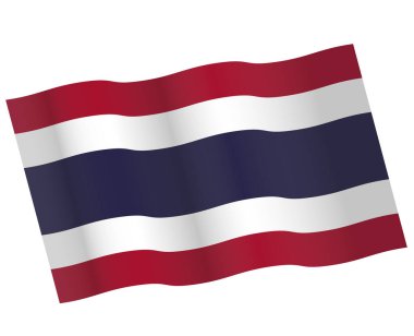 Tayland bayrağı vektör simgesi