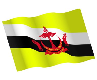 Brunei bayrağı vektör simgesi