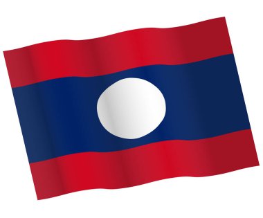 Laos bayrağı vektör simgesi
