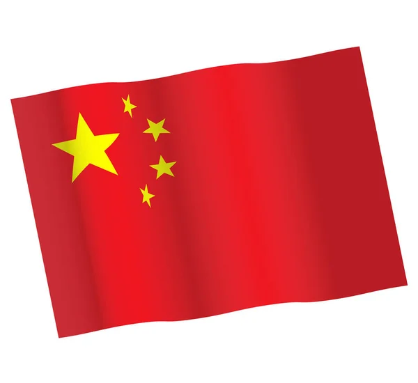 Значок Вектора Китайского Китайского Флага — стоковый вектор