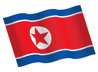 Kuzey Kore bayrak vektör simgesi
