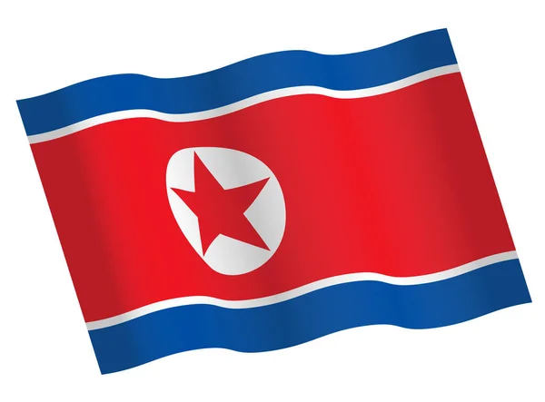 Bandera Corea Del Norte Vector Icono — Vector de stock