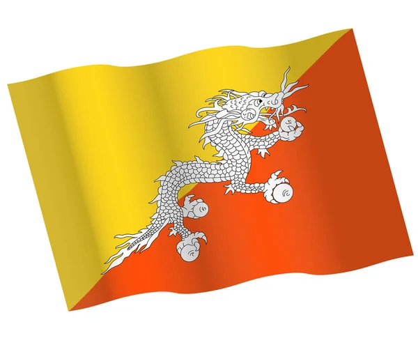 Bhutan Flagge Vektor Symbol — Stockvektor
