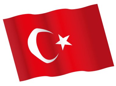 Türk bayrak vektör simgesi