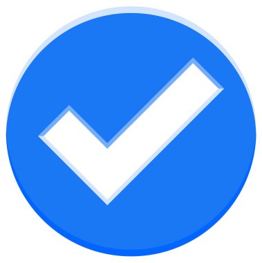 Mavi işaretli vektör simgesi