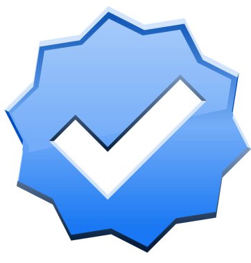 Yıldız mavi işaretleme vektör simgesi