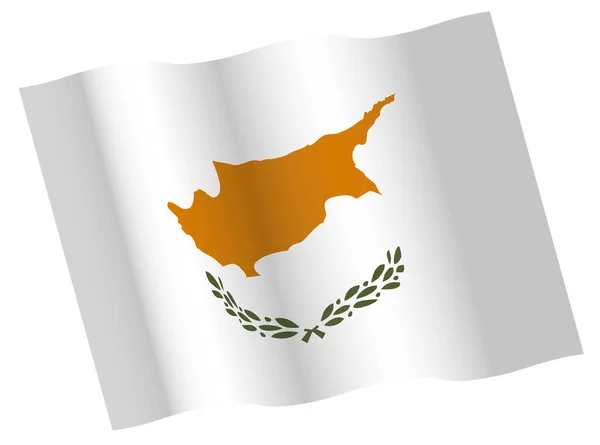 Waving Cyprus Flag Vector Icon — Διανυσματικό Αρχείο