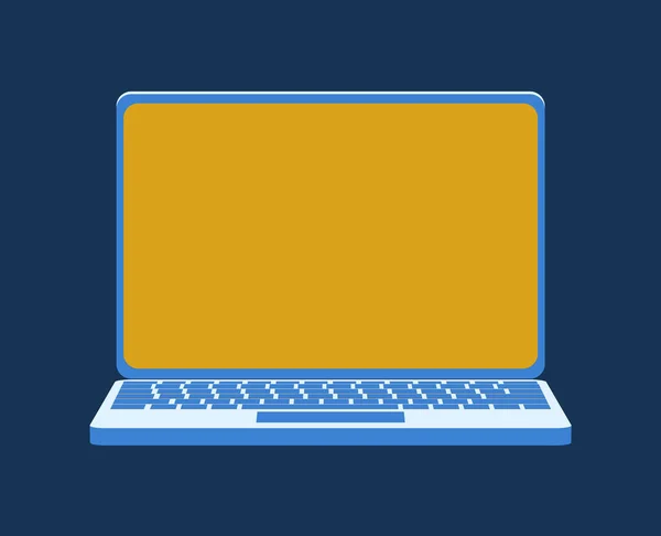 Computer Laptop Vector Illustration Icon — Stock Vector