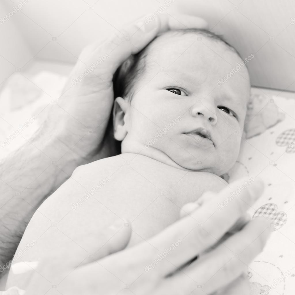 newborn baby in maternity hospital