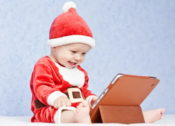 Glad santa helper pojke — Stockfoto