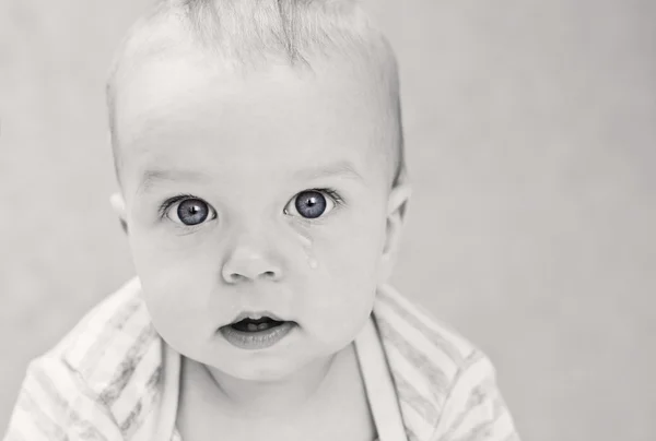 Portrait of sad baby boy — Stock Photo, Image