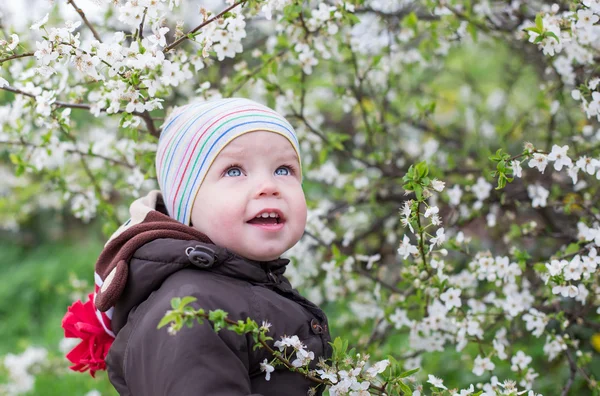 Mignon tout-petit garçon souriant — Photo