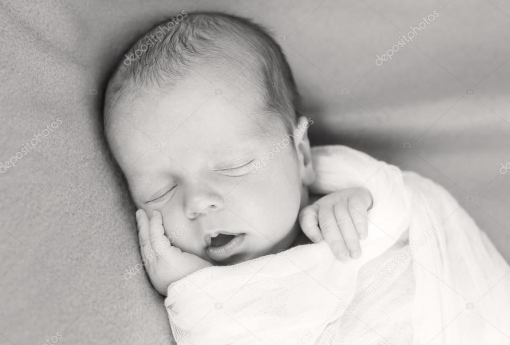 cute newborn baby sleeping