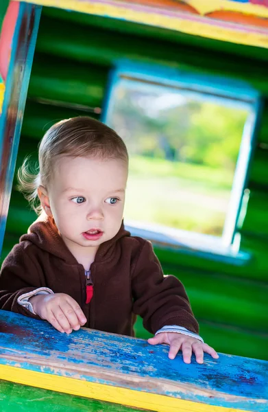 Cute toddler boy playing — Stock Photo, Image