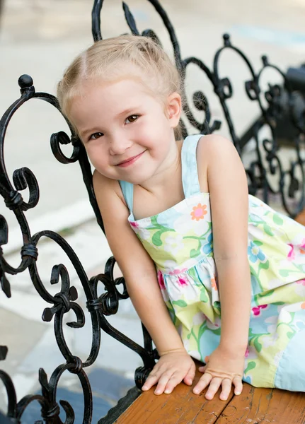 Portrait of happy little girl — Stock Photo, Image