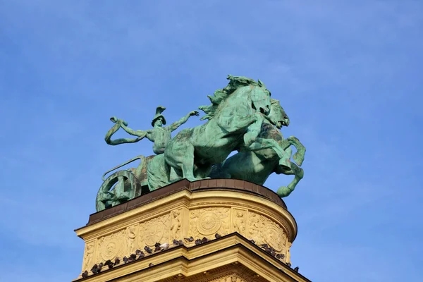 Heldenplatz in Budapest — Stockfoto