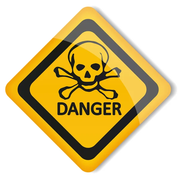 Label danger — Stock Vector